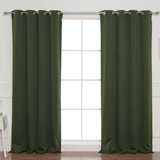Linhart Solid Fire Retardant Blackout Thermal Grommet Panels (Set of 2) 