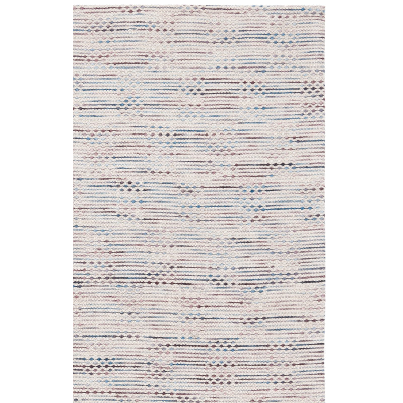 Tapis beige / bleu en laine / coton tissé à la main Laureldale, Tapis de couloir 2 pi 3 po x 8 pi