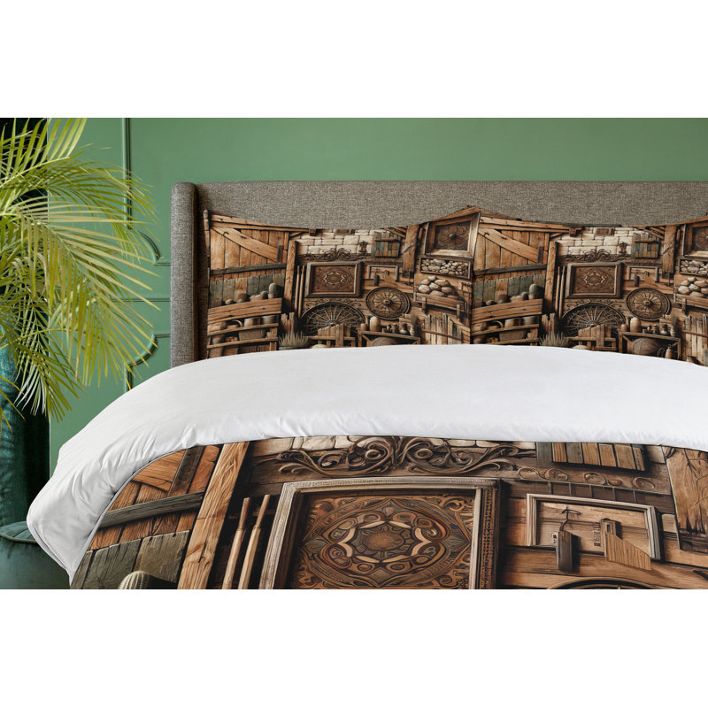 Rustic Duvet Cover, Queen Duvet Cover + 2 Standard Shams