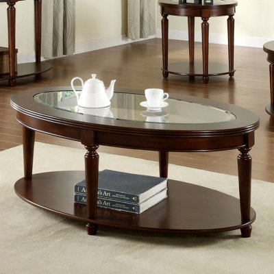 Table basse Granvia Transitional - Cerisier foncé