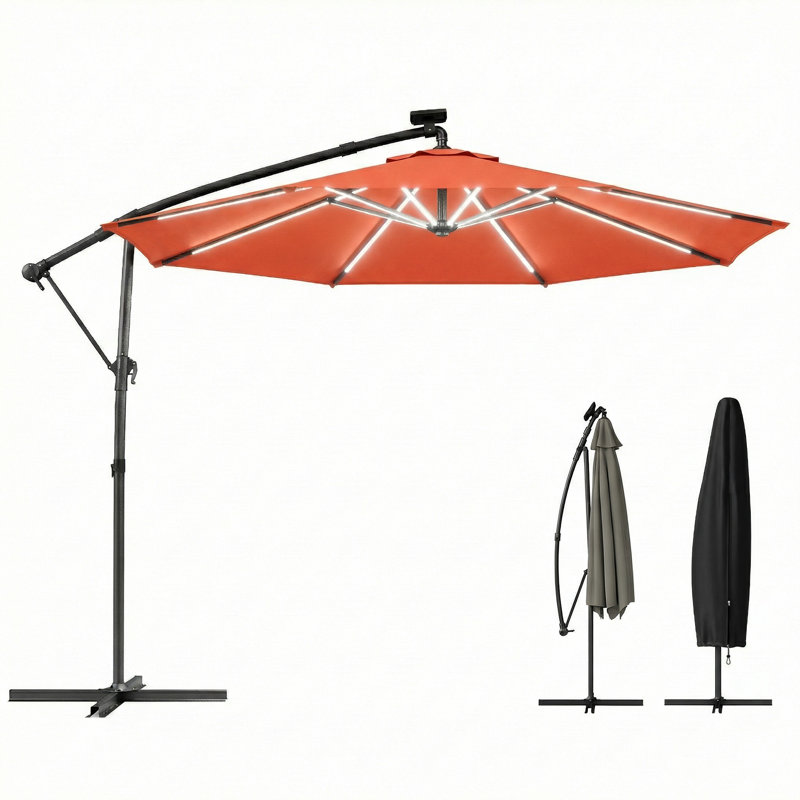300cm Cantilever Parasol, Orange