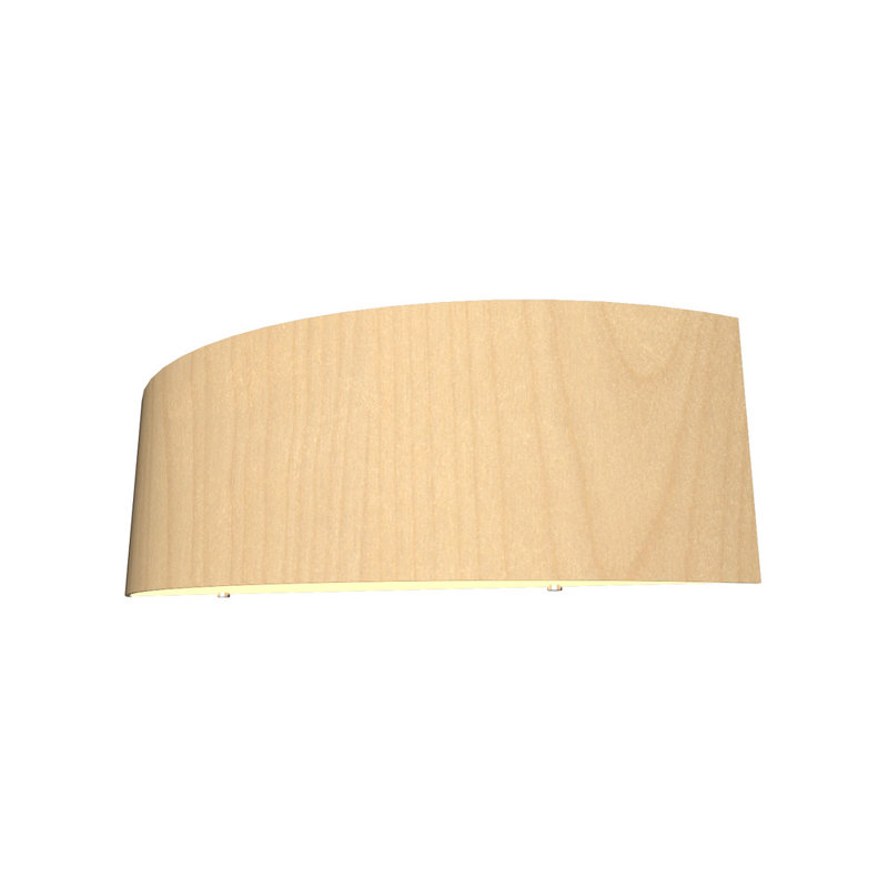 Manufactured Wood Flush Mounted Sconce, Maple