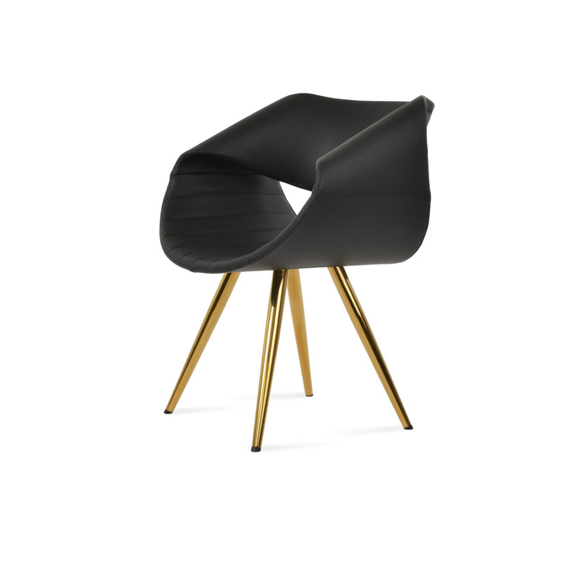 Fauteuil Seminyak Star, Noir, Or