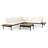 Alanis 4-Piece Solid Acacia Wood Outdoor Sectional Set