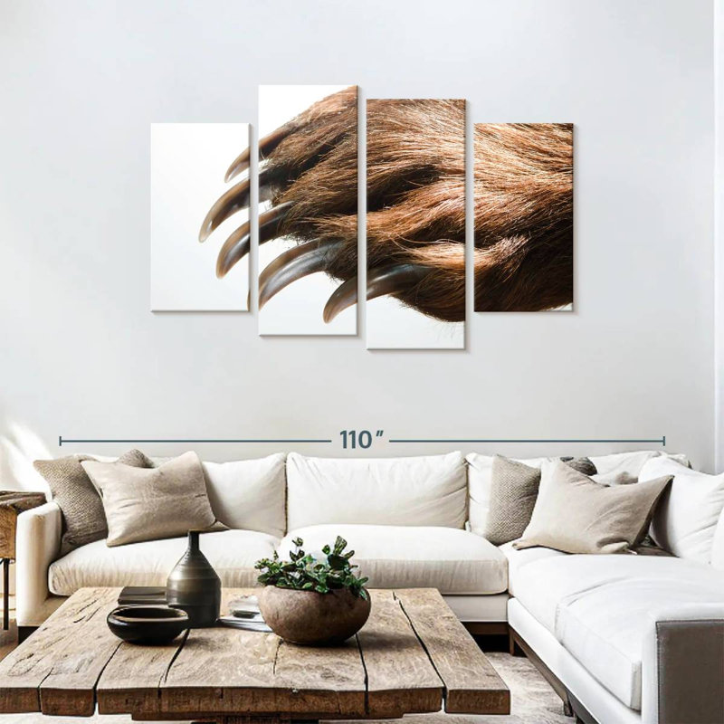 Brampt Brown Bear Claws, 48" H x 75" W