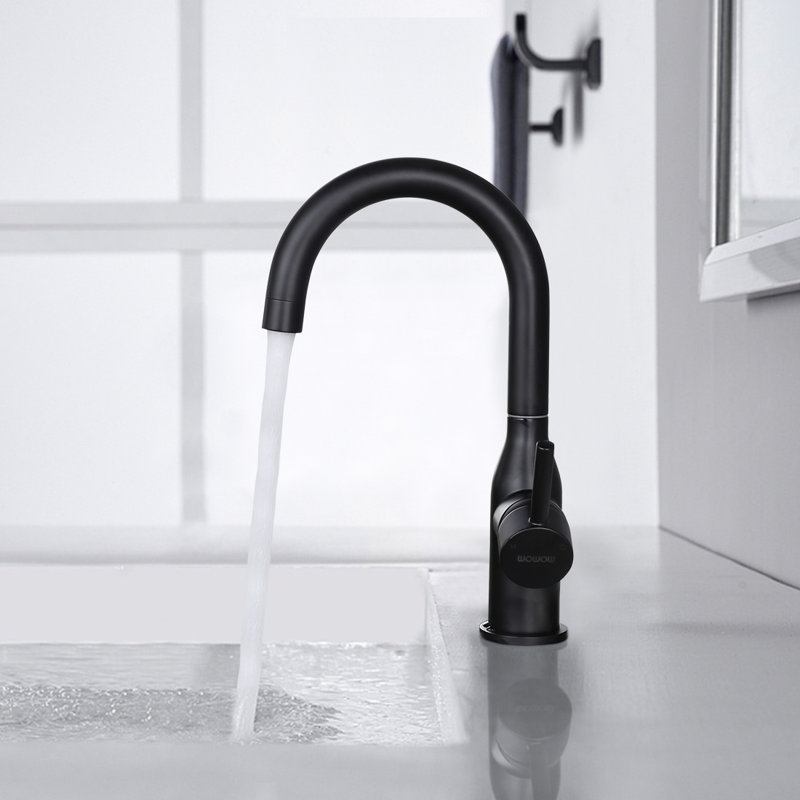 Single Hole Bathroom Faucet Single Handle Bar Faucet, Matte Black