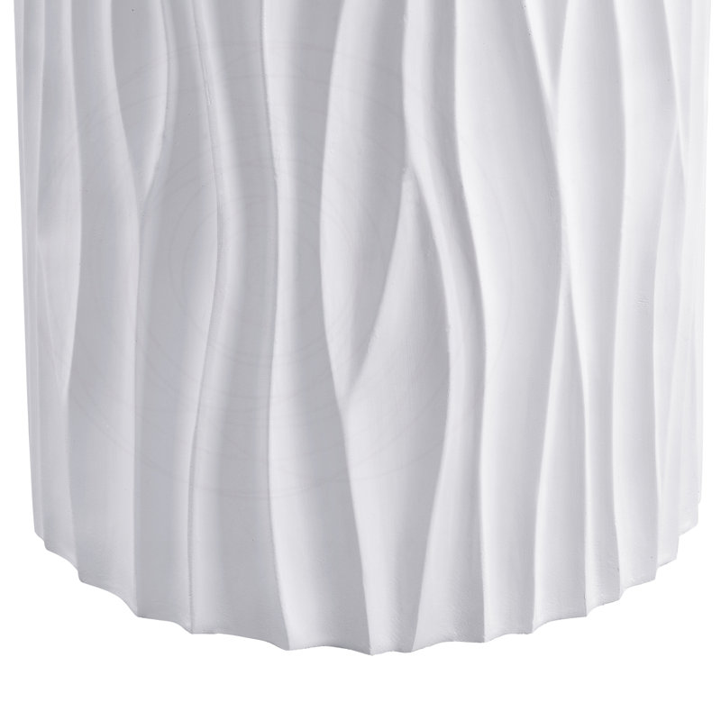 Table d'appoint cylindrique Wave, Blanc
