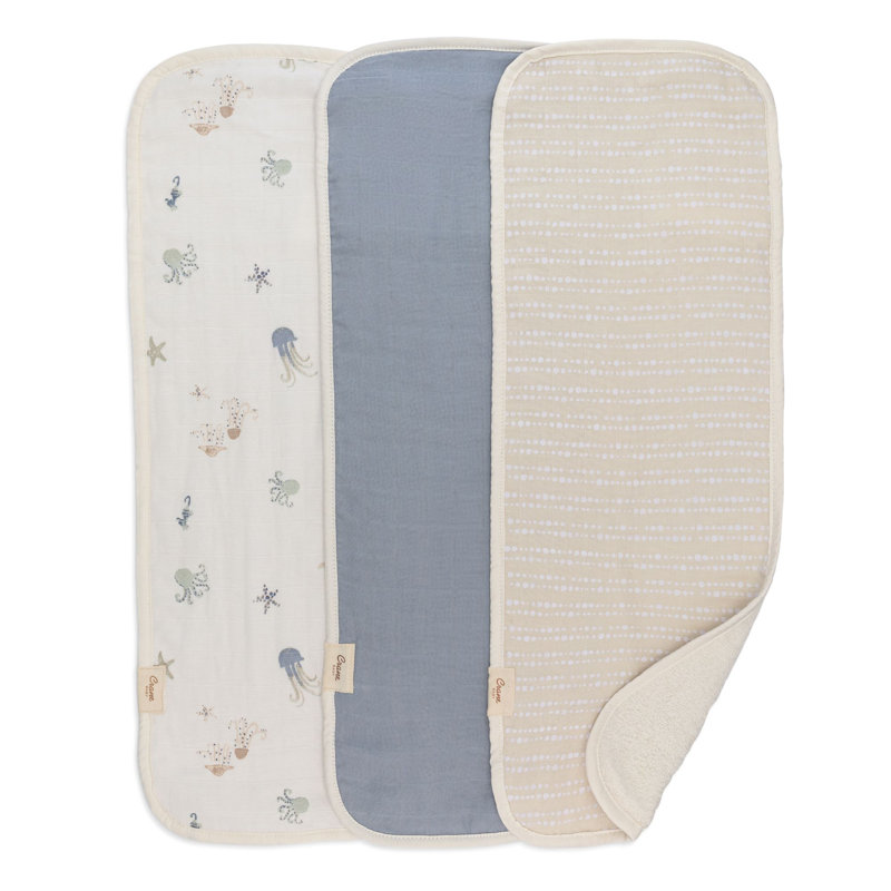 Cove 3-pc. Baby Burp Cloth Set (ocean)