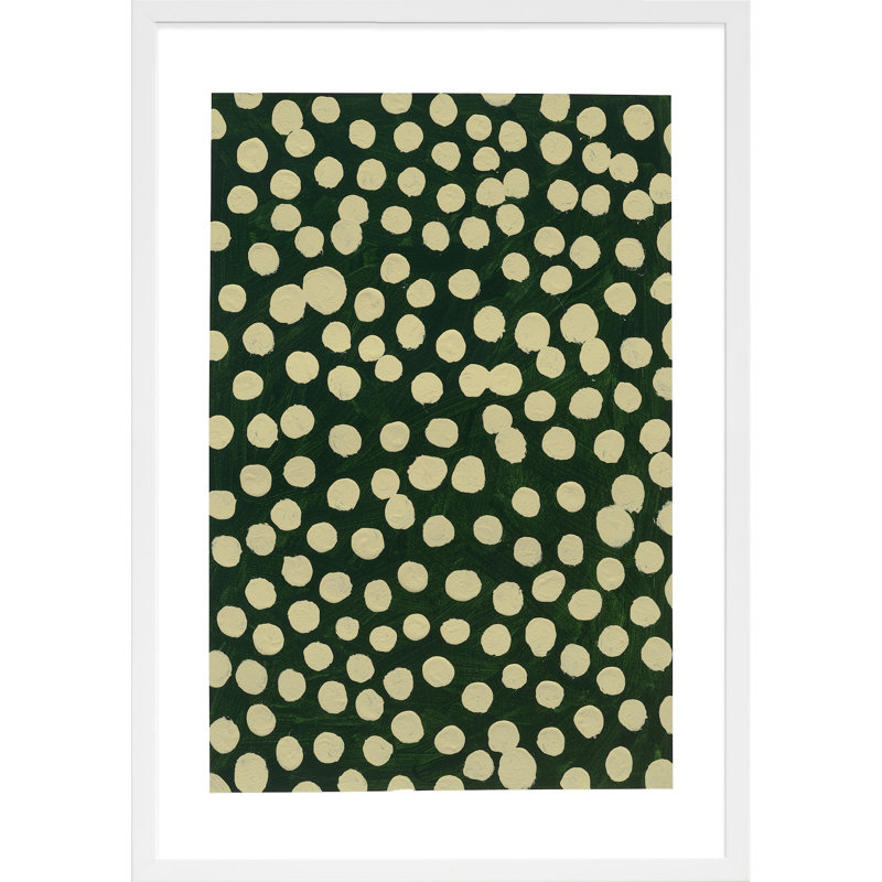 «Navi Lichen on Winter Green» par Michela Sorrentino - Peinture, H 50 po x l 35 po x P 1,25 po, Blanc