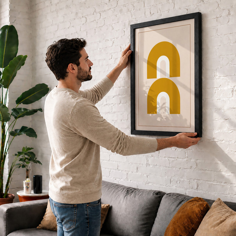 Golden Arches Minimalist - Print, Oak, A4 - 29.7 x 21.0 cm