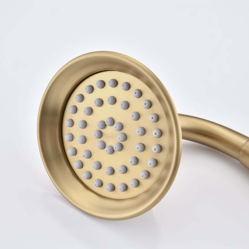 Complete Shower System with Rough in-Valve, Brushed Gold