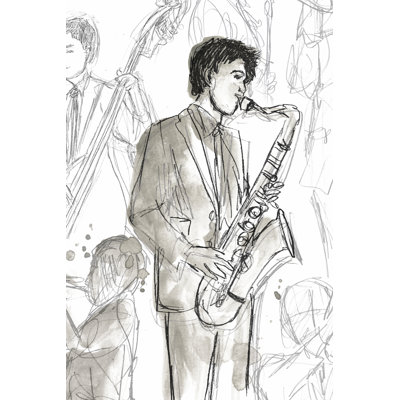 Jazz Sketchbook I by June Erica Vess - Painting Print