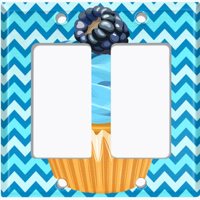 Plaque murale interrupteur à bascule Blackberry Cupcake