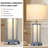 27” Tall Vintage USB Table Lamp Set with Nightlight, Bulb Included-380370015
