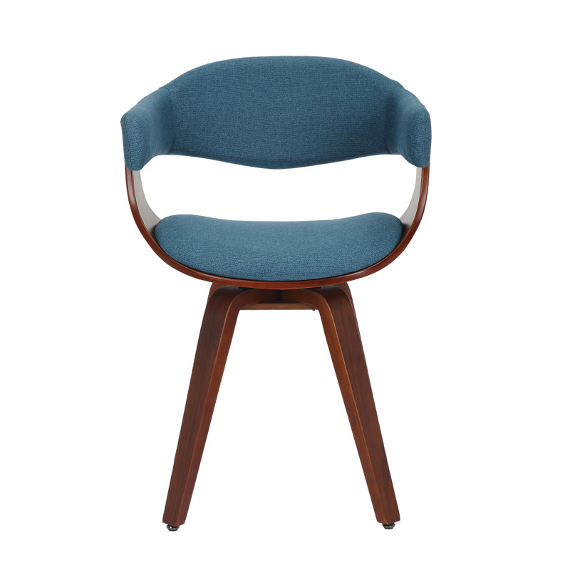 Boase Fabric Swivel Mid-Century Dining Chair, Blue