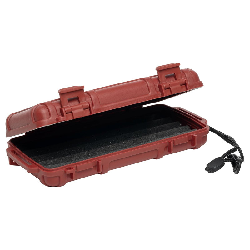 Humidificateur Winston Porter, capacité de 5 cigares, rouge