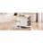 53" Kitchen Island With 2 Stools, Power Input Interface, 5 Rolling Cabinet, Internal Storage Rack, Drop Leaf, 3 Drawers For Elegant & Dining, White 53Inch Bar Stools Supply Unit, Movement Cart, Cozy-1931976815