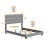 Boyd Sleep Napoli Faux Leather Fabric Upholstered Platform Bed Frame w/Adjustable Headboard, no Noise Strong Wood Slat Support, Box Spring/Foundation Required, Easy Effortless Assembly,-286816228-286816234