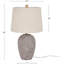 Lampe de table 23 "en céramique brun gris