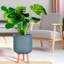 Honeycomb Style Cylinder Round Planter with Feet-379134889