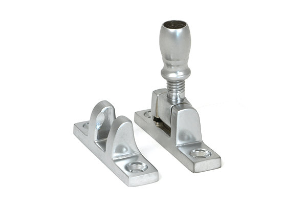 Mushroom Brighton Fastener - Narrow (Square), Satin Chrome