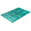 Tapis bleu / gris Overyed One-of-a-Kind 6 pi 9 po x 9 pi 10 po