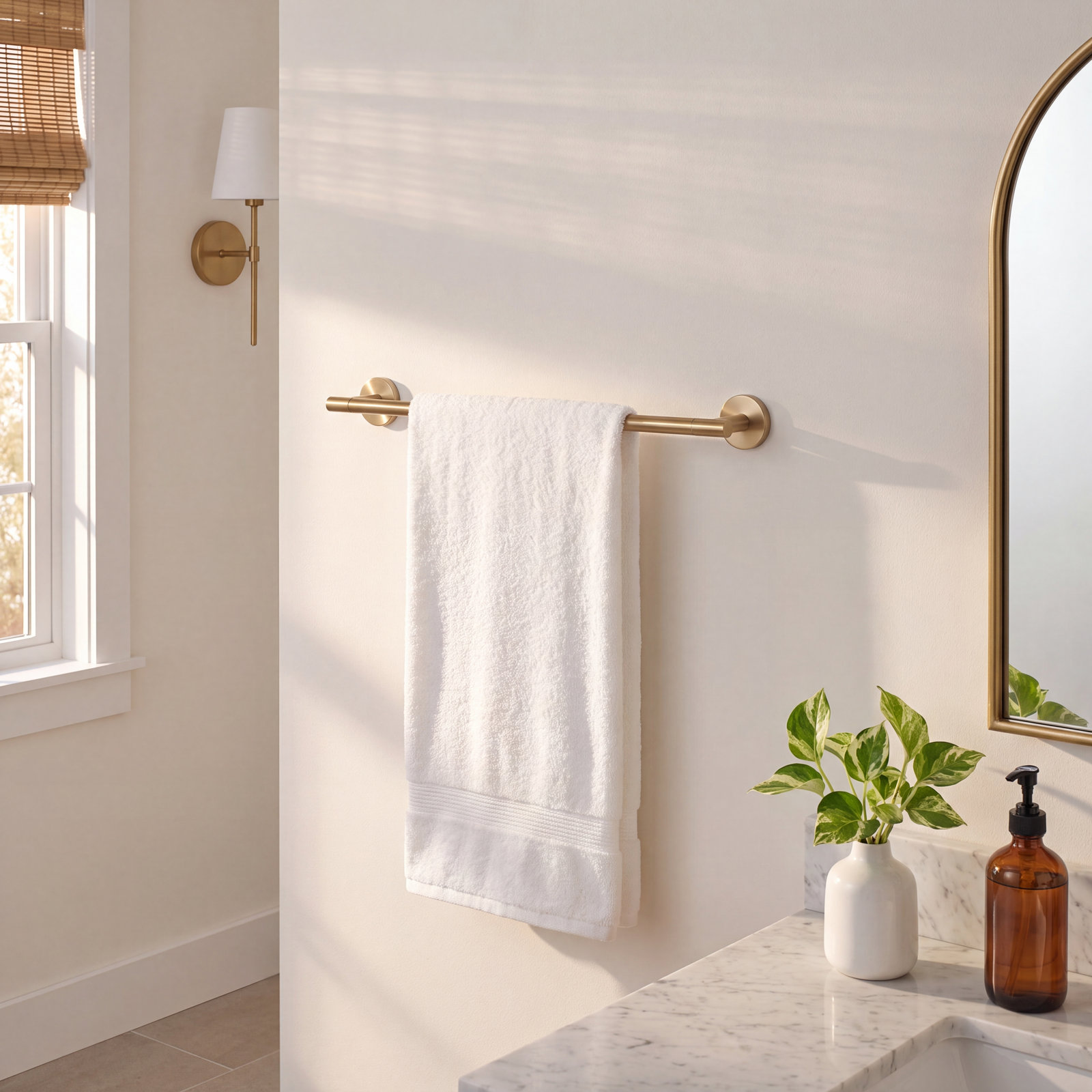 Delta Trinsic Wall Mount Towel Bar Bath Hardware Accessory, 1.13" H x 18" L x 3.31" D, Champagne Bronze