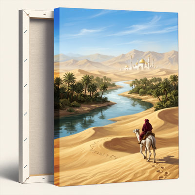 «Desert Oasis», reproduction d'art sur toile, ensemble de 1