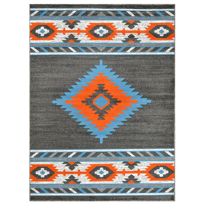 Geometric Indoor Rug, Rectangle 8' x 10'