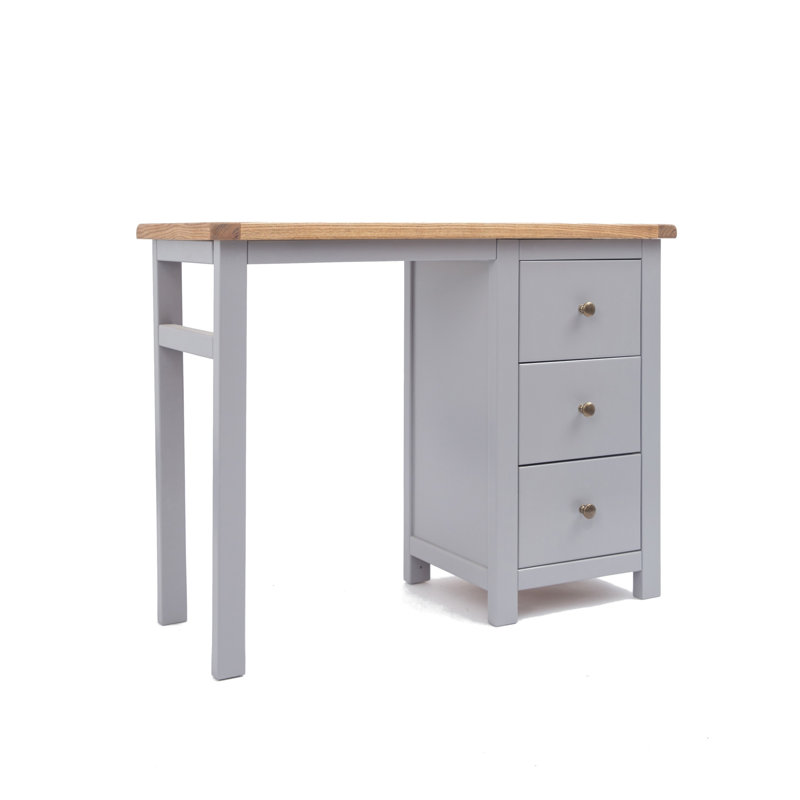 Mikell Writing Desk, Natural/Grey/Gold