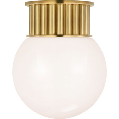 Nolan Flush Mount with White Glass Dome