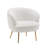 Socorro Teddy Fabric Barrel Accent Chair with Golden Chrome Legs-252160801