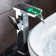 Waterfall Bathroom Vessel Faucet Led Light 3 Color Changing Single Handle One Hole Bowl Sink Faucet