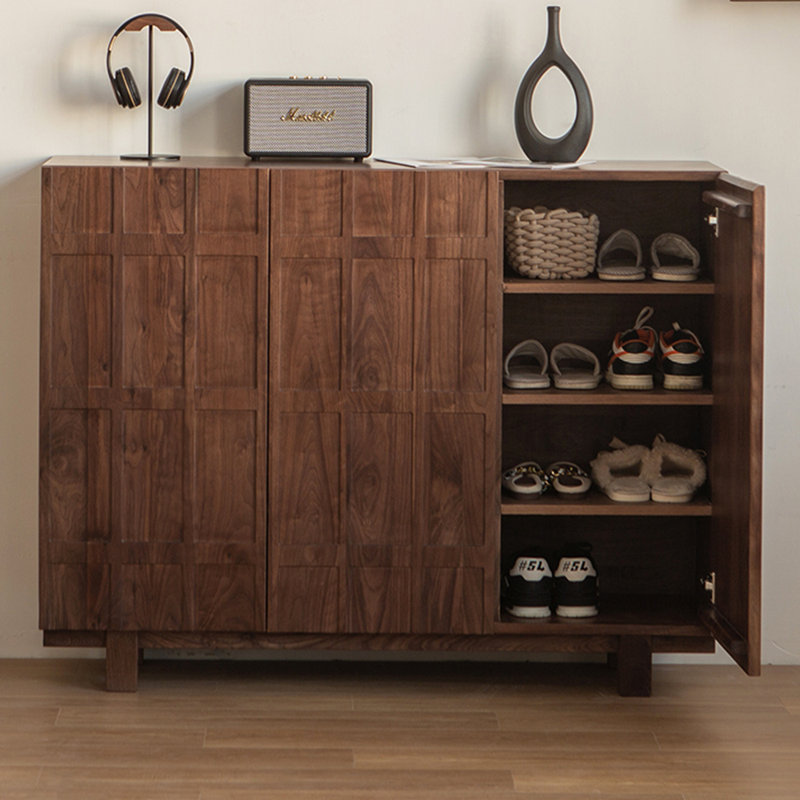 Armoire à chaussures avec rangement pour meubles, Bois brun foncé