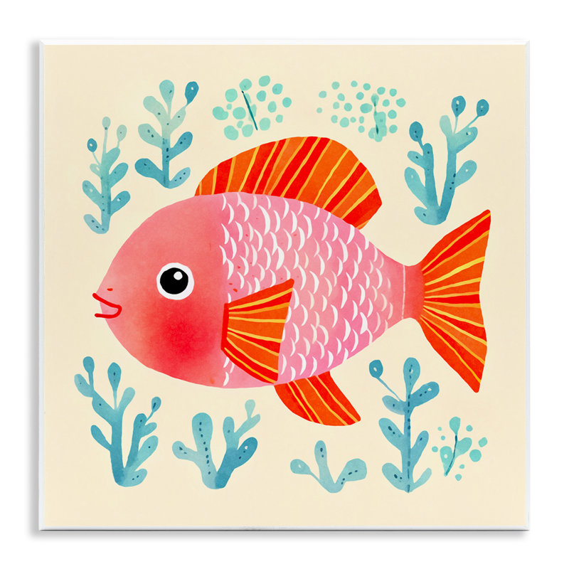 "Happy Fish & Seaweed Sprigs", art mural par Andrea Haase