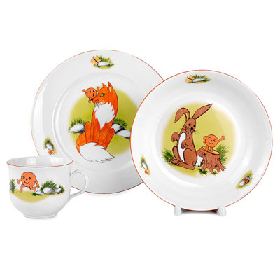 Kolobok Detska Souprava Fine Bohemia Porcelain Dinnerware Set