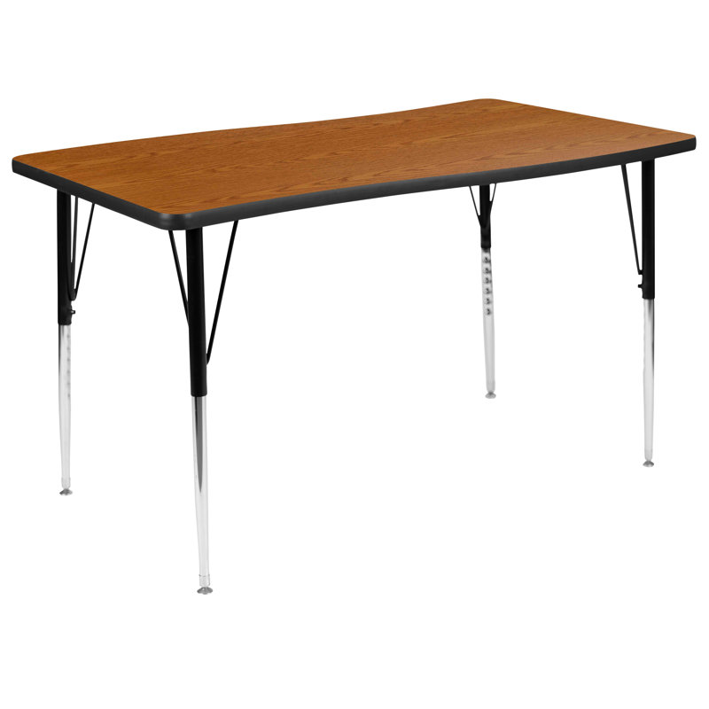 Ensemble de tables d'activités flexibles Goddard, L 47,5 po x P 76 po x H 21,25 po à 30,25 po, Chêne