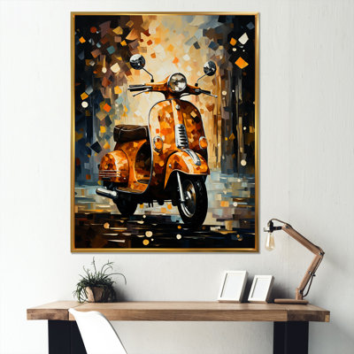 «Riding Scooter In The Country Autumn II», reproduction sur toile