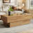 55" Rrustic Brown Wood Coffee Table with Base-982126996