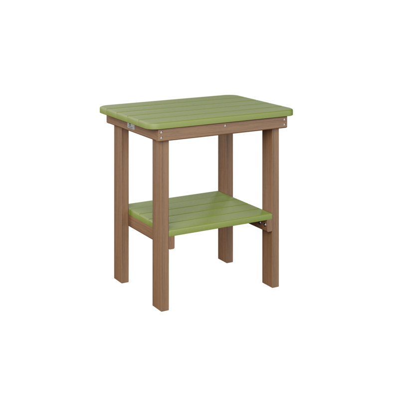 Berlin Gardens Rectangular End Dining Table, Kiwi Green, Antique Mahogany
