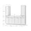 Ensemble de meuble-lavabo double 78 po avec armoire en lin massif Disar-111379322