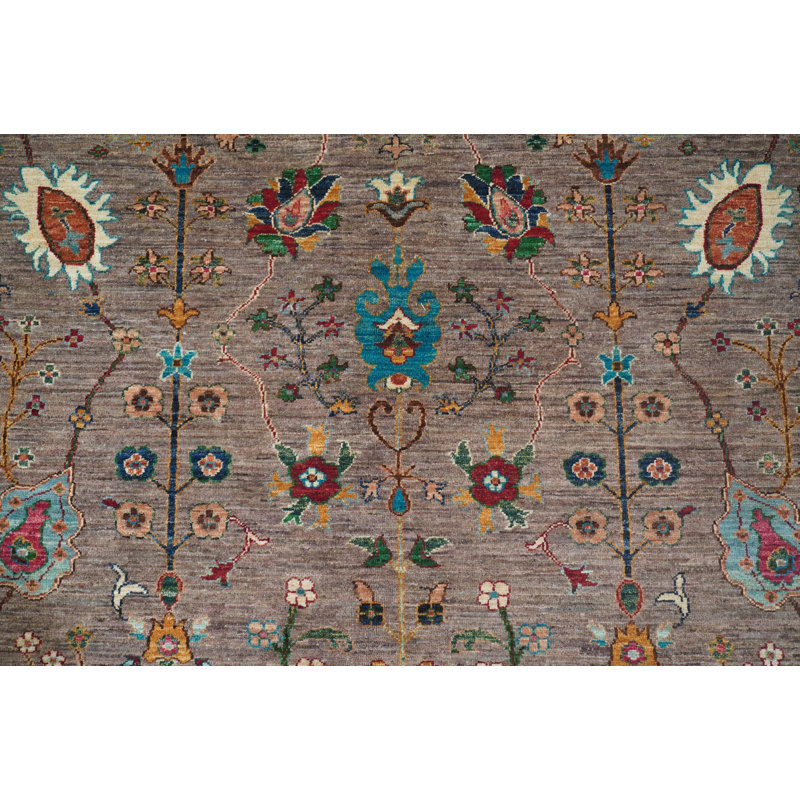 Hand-Knotted High-Quality Gray Area Rug