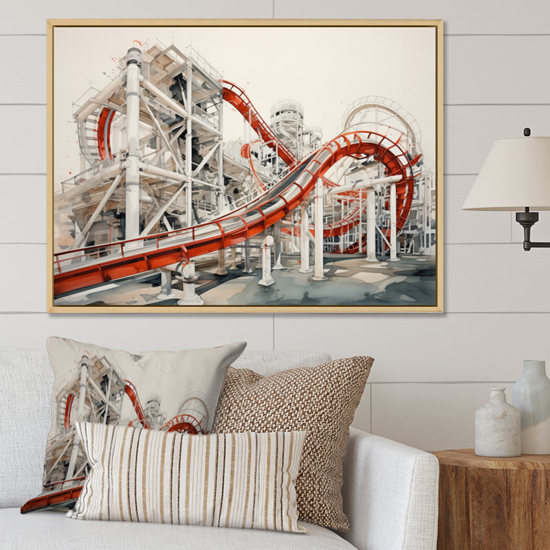 Rollercoaster Symphony II, H 24 po x l 32 po x P 1 po, Cadre naturel flottant