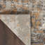 Tapis en polyester / polypropylène tissé à la machine à motif abstrait en gris / ivoire / beige doré-566415396