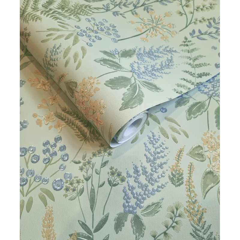 Rouleau de fleurs Landric, Bleu