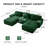 117" Modern U-Shaped Modular Sectional Sofa For Living Room, Corduroy Fabric, 3-Seater Couch With Deep Seat And Movable Ottoman,Pearl-Like Piping, Tufted Design,No Assembly, Anti-Slip Design​-1047368477-1047368478