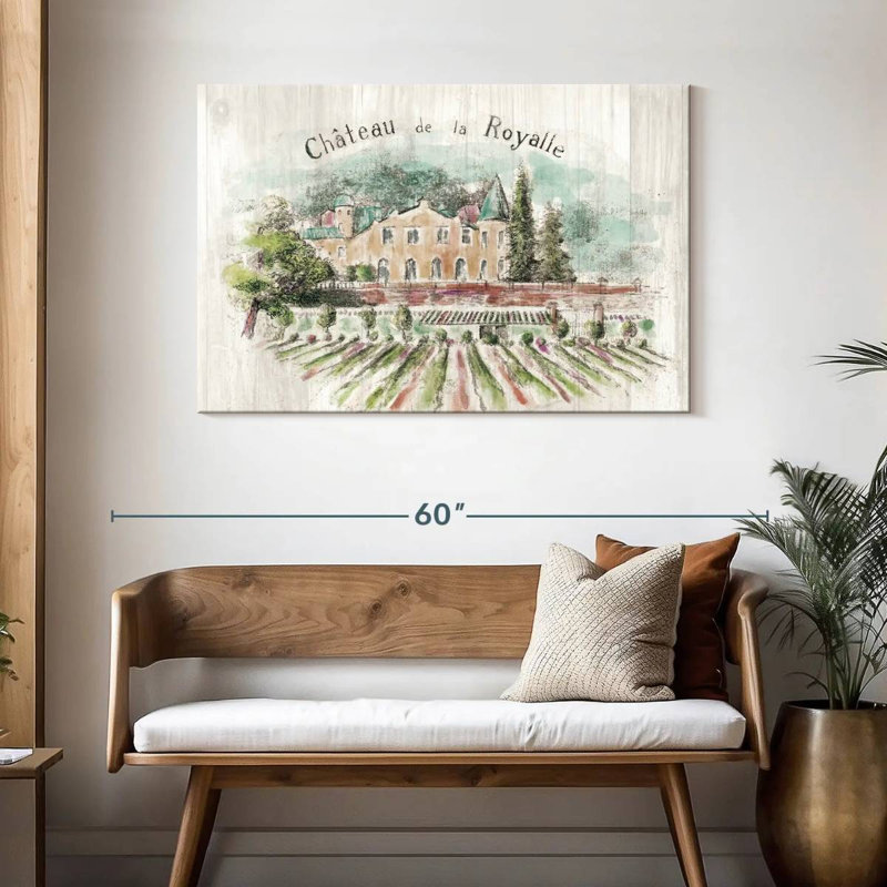 Alvord Chateau Royalle sur bois, H 30 po x l 45 po