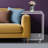 Clear Acrylic Modern Freestanding C-Shaped Side Table Couch End Table With 4 Wheels