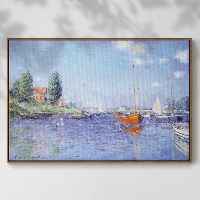 Argenteuil. Yacht, 1875 03, H 25 po x l 37 po x P 2 po, Noyer