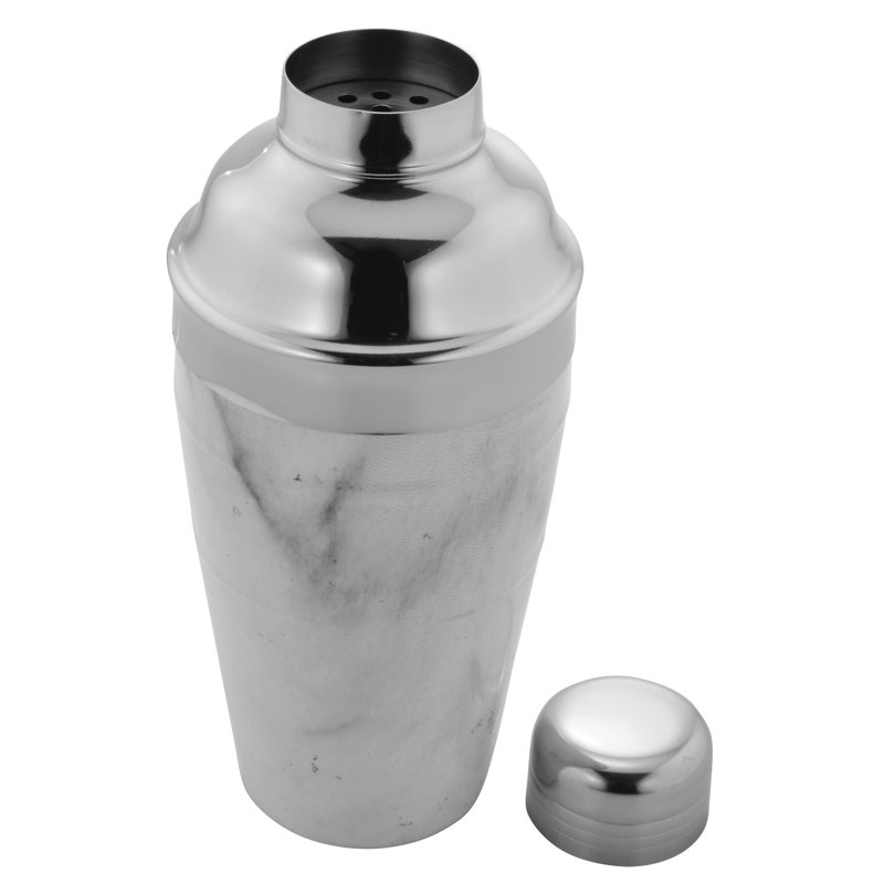 Stainless Steel Shaker, White Marble